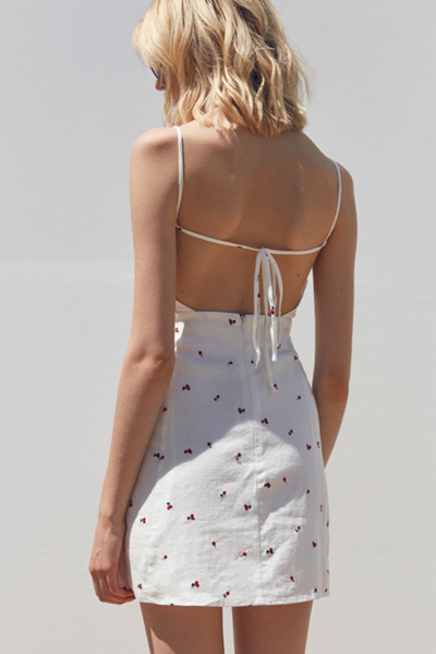 Capulet Cerise Button-Down Cherry Print Mini Dress | Urban Outfitters