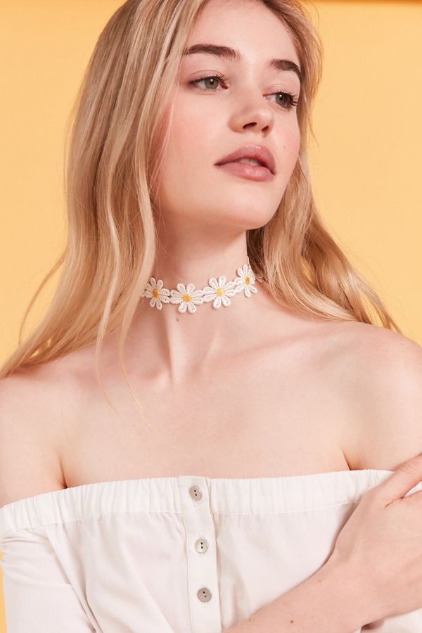 Flower Choker Necklace Urban Outfitters