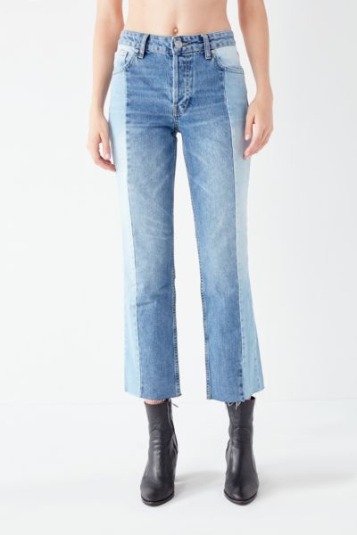 two colour denim jeans