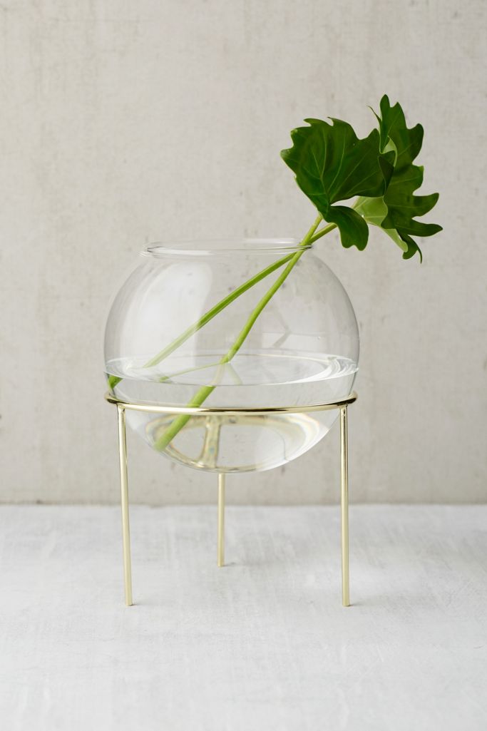 Ida Glass Globe Planter + Tripod Stand Urban Outfitters Canada