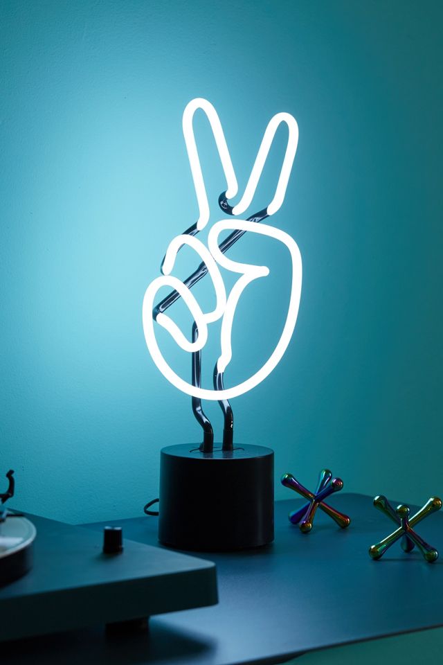 Peace Neon Sign Table Lamp Urban Outfitters