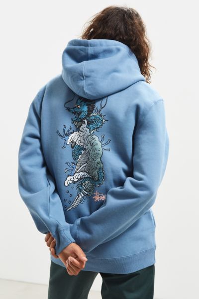 stussy light blue hoodie