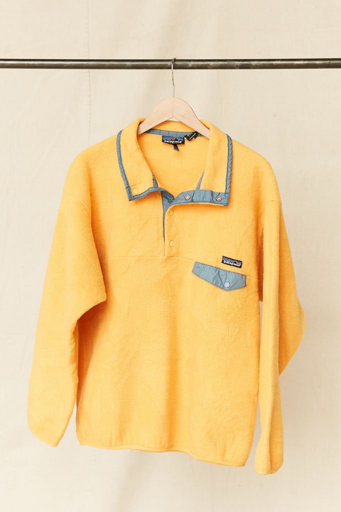 Vintage Patagonia Yellow Fleece Pullover Jacket Urban Outfitters Canada