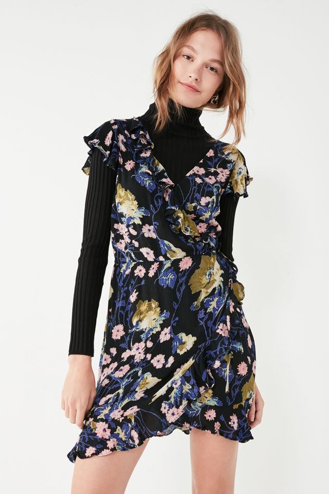 Pins And Needles Ruffle Wrap Dress Urban Outfitters