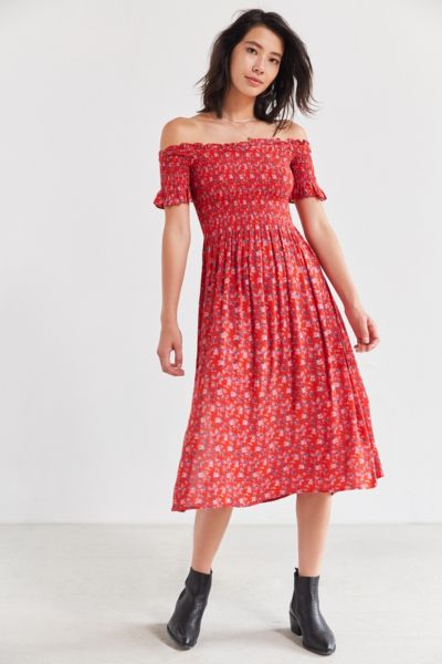 off the shoulder smock dress