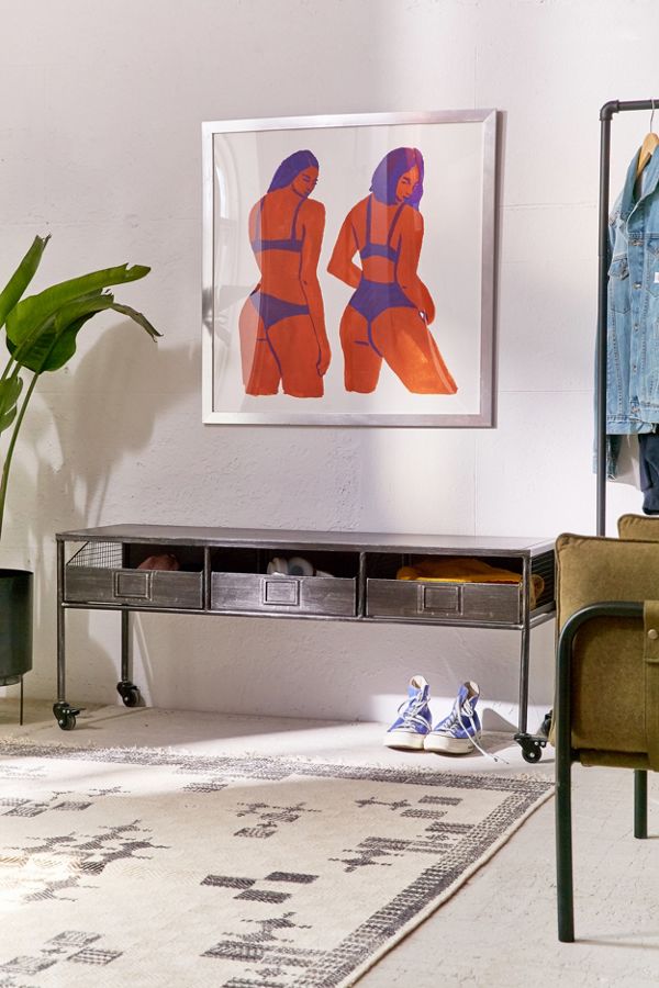 Bowen Rolling Storage Bench Urban Outfitters