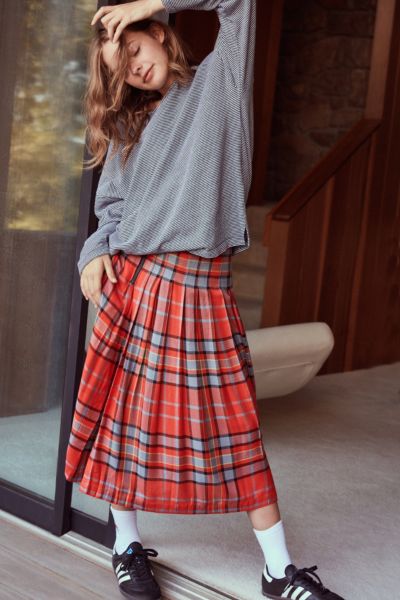 midi kilt skirt