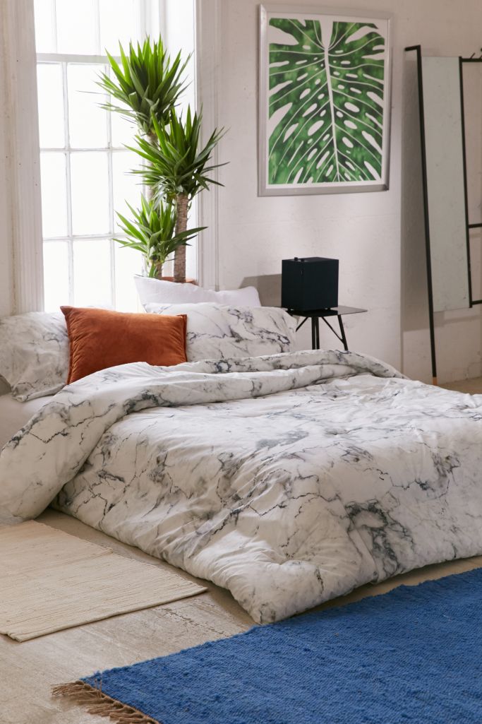 marble comforter rose gold