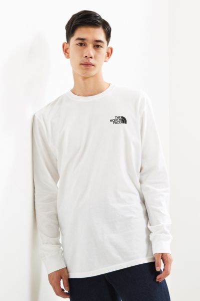 the north face rainbow box logo long sleeve tee