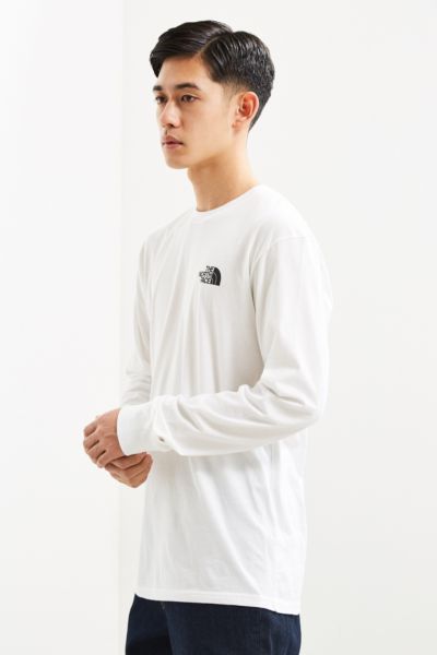 the north face rainbow box logo long sleeve tee