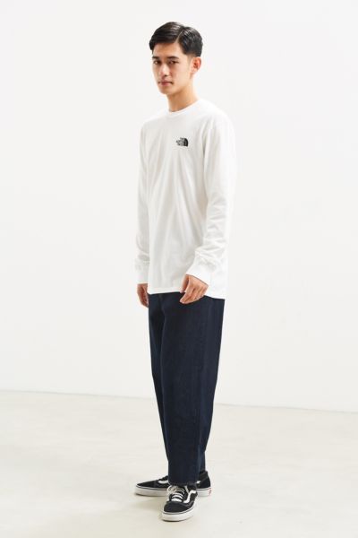 the north face rainbow box logo long sleeve tee