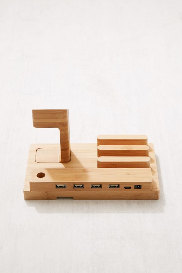 Wooden Multi-Device Charging Dock | Urban Outfitters