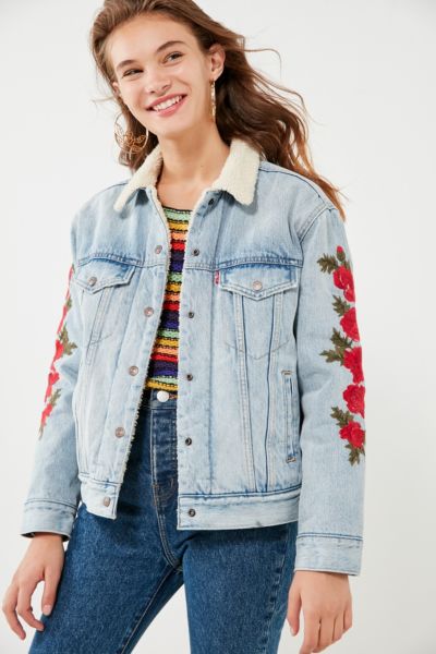 levis denim jacket with embroidery