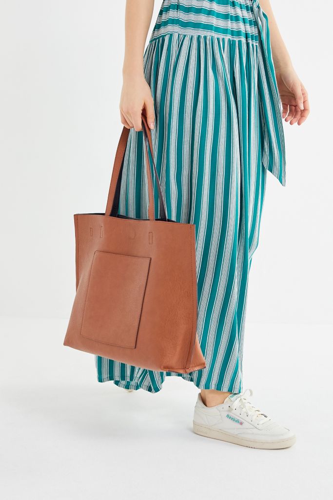 Reversible Faux Leather Tote Bag Urban Outfitters