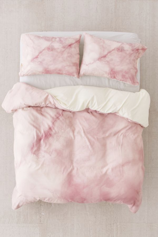 Chelsea Victoria For Deny Rose Gold Marble Duvet Cover Urban