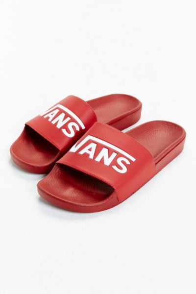 vans sandals red