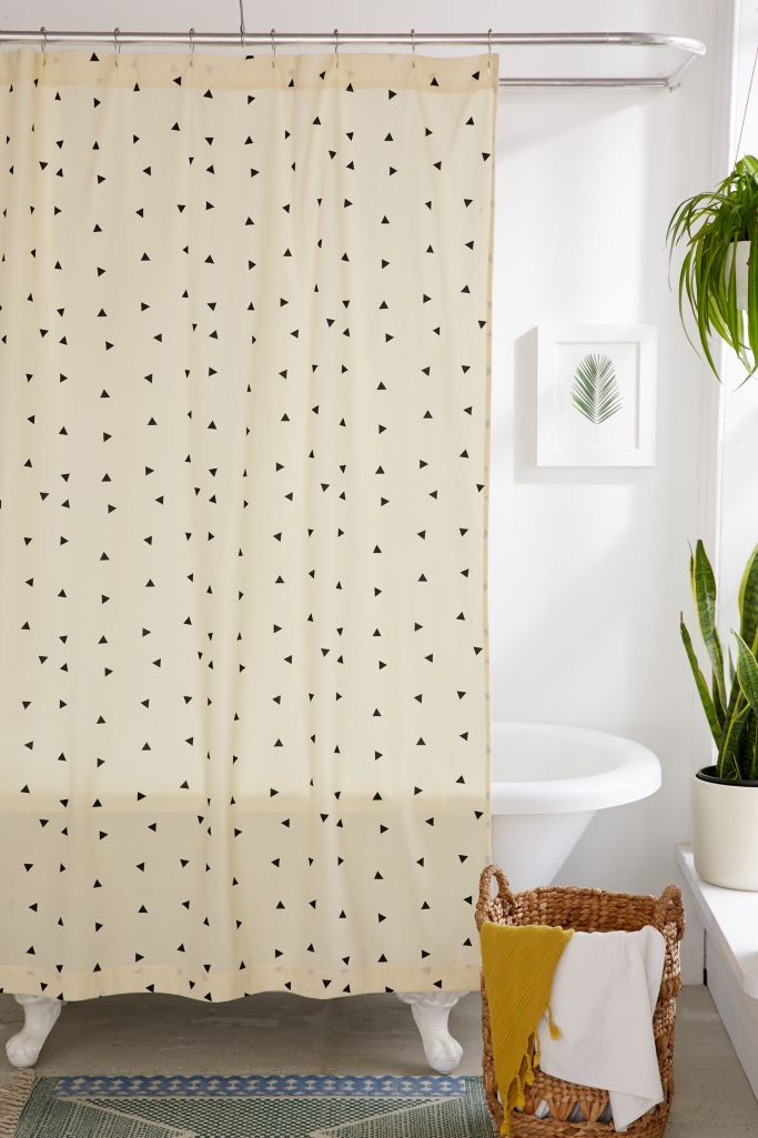 Scattered Triangle Shower Curtain Urban Outfitters