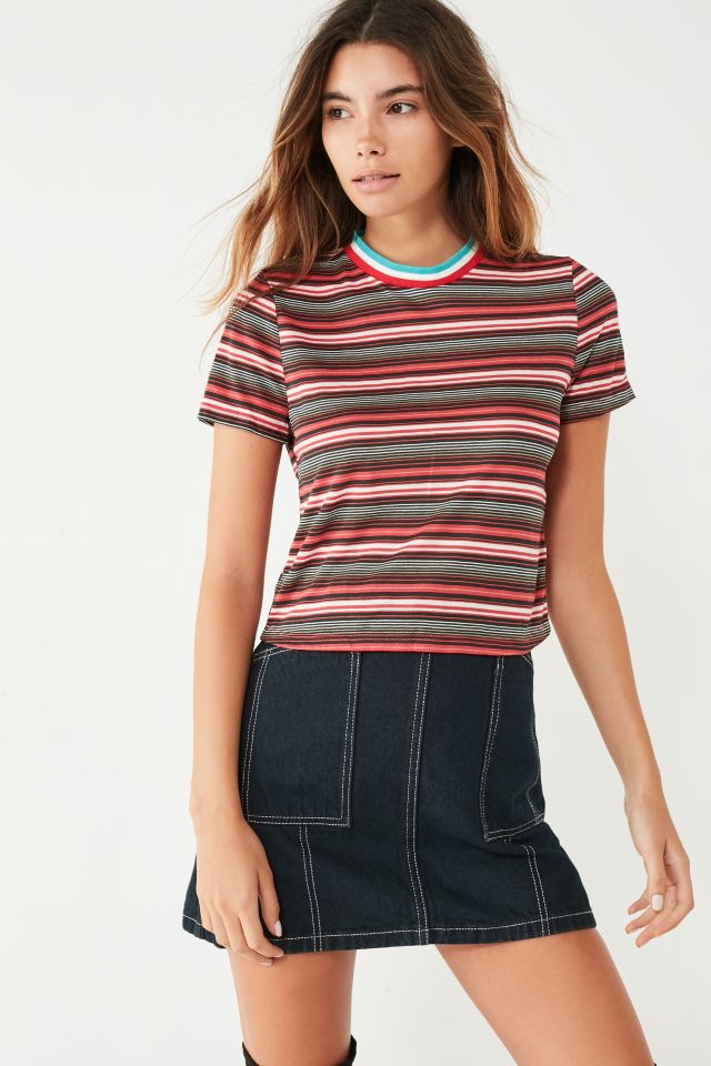 Project Social T Striped Tipped Tee | Urban Outfitters