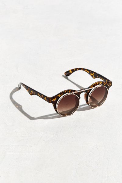 flip top round sunglasses