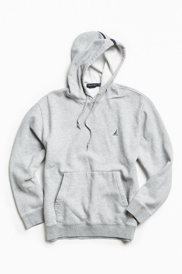 Vintage Nautica Grey Logo Hoodie Sweatshirt | Urban Outfitters