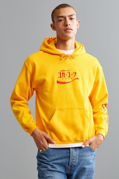 coca cola hoodie yellow