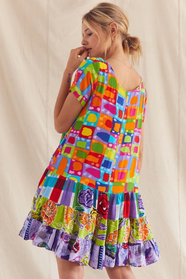 Vintage Jams World '90s Abstract Mini Dress Urban Outfitters