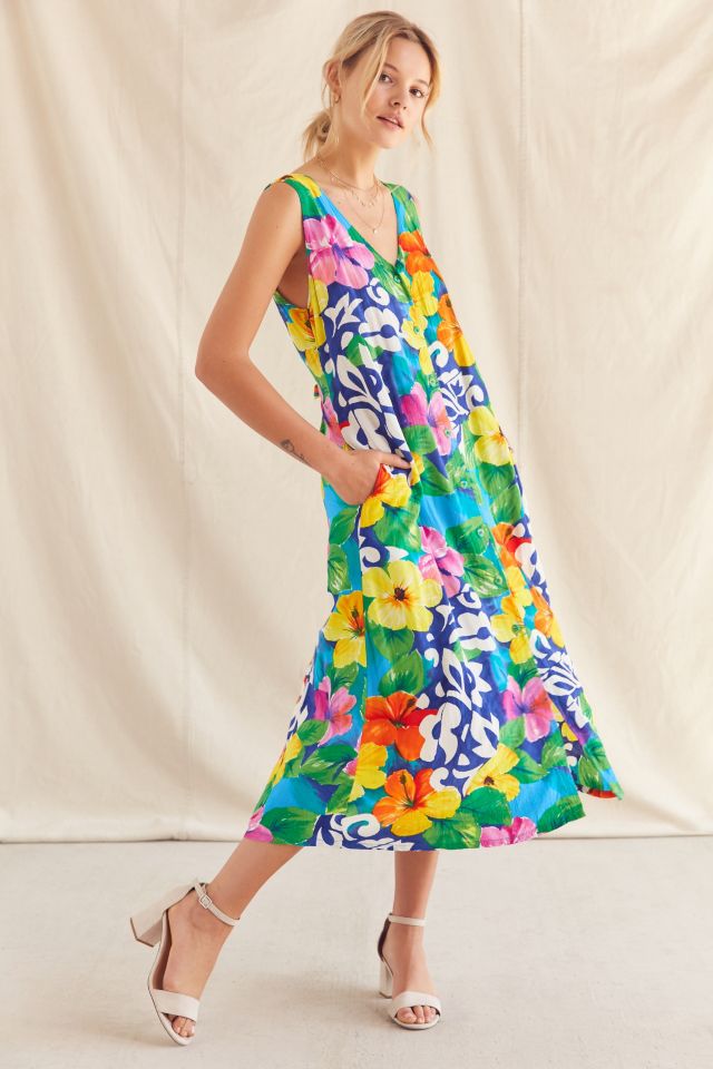 Vintage Jams World '90s Floral Button-Down Maxi Dress | Urban Outfitters