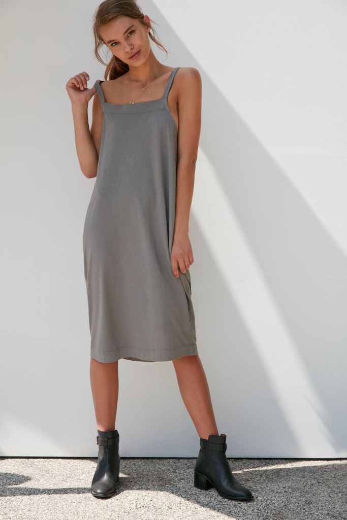 Silence + Noise Apron Wrap Midi Dress Urban Outfitters