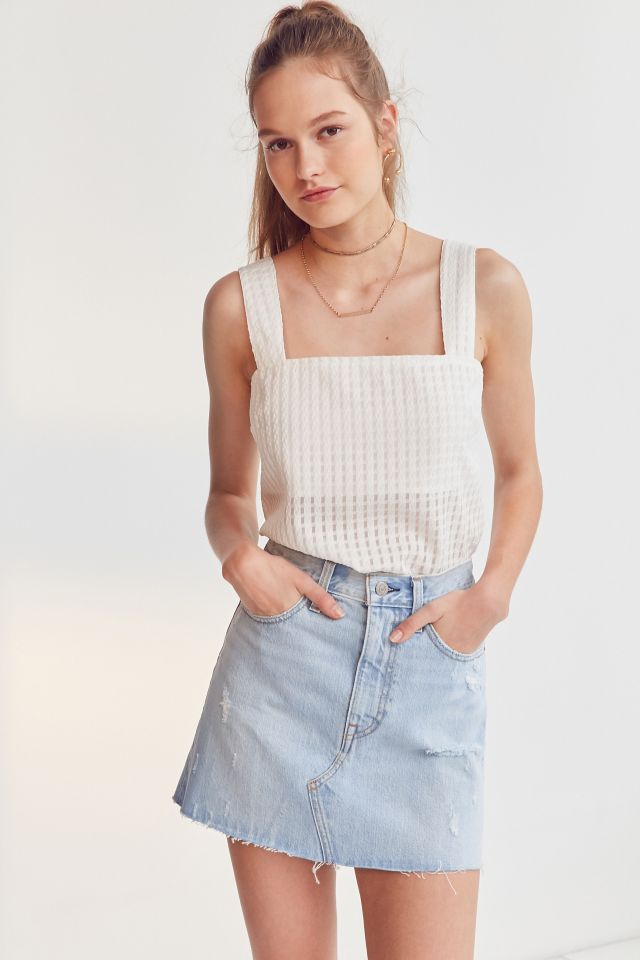 levi's mom denim skirt