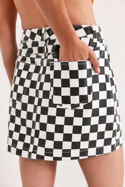 bdg checkered skirt