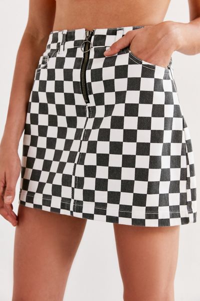 bdg checkered skirt
