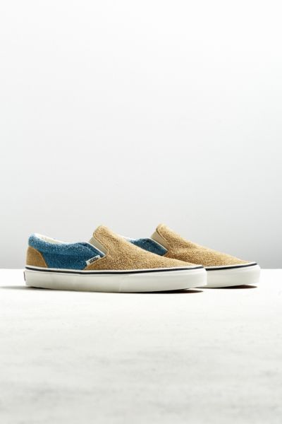 fuzzy slip on vans