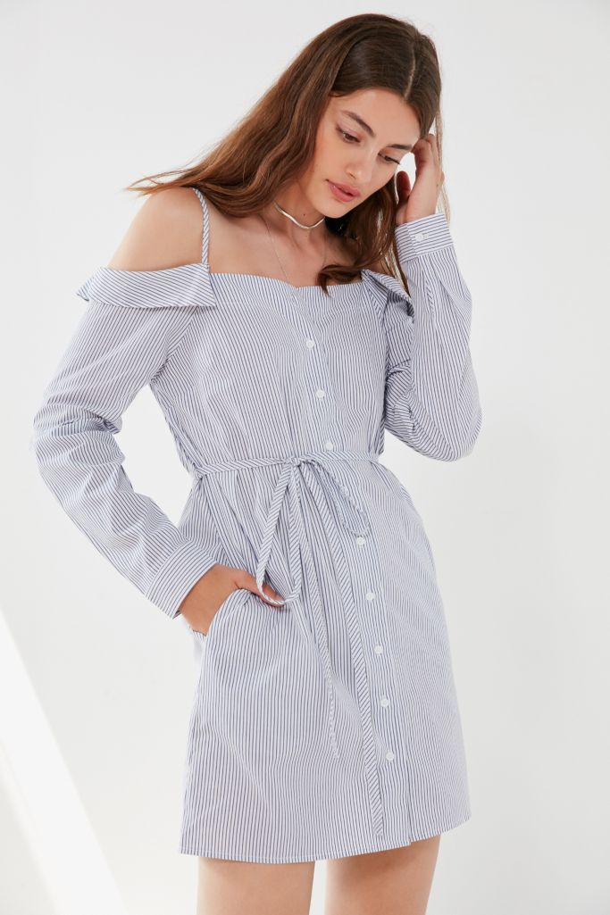 Cooperative Striped Button-Down Shirt Dress | Urban Outfitters