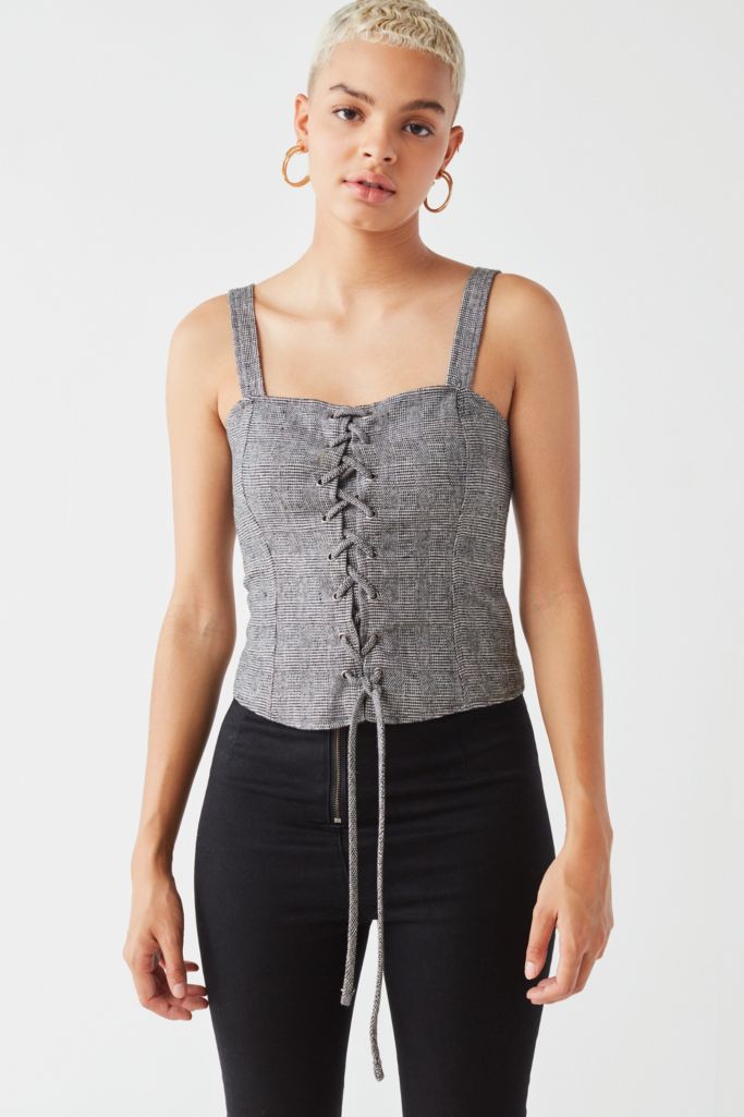 urban outfitters lace corset top