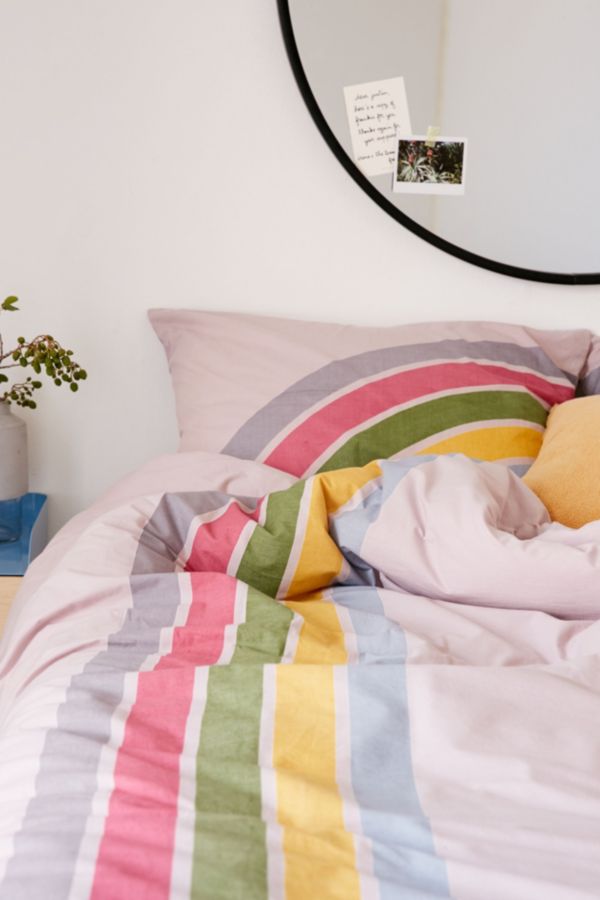 Rainbow Striped Comforter Urban Outfitters