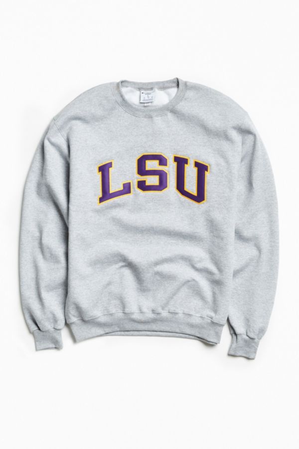 Champion Louisiana State University Eco Fleece Crew Neck Sweatshirt ...