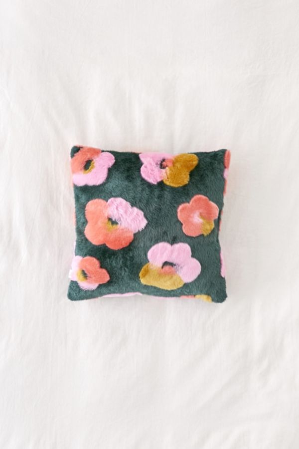 Penny Floral Faux Fur Throw Pillow Urban Outfitters