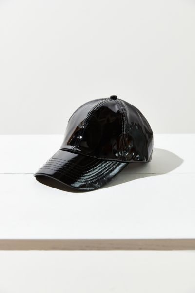 patent leather baseball cap