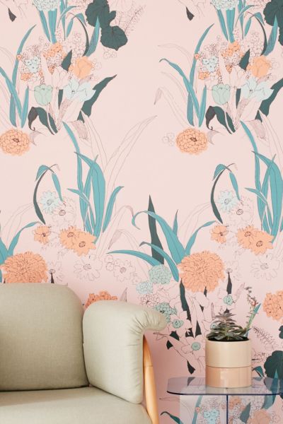 Willa Wildflower Removable Wallpaper | Urban Outfitters