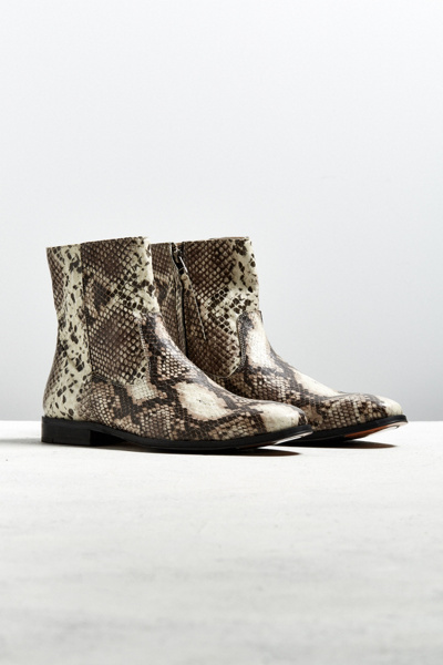 snake chelsea boots
