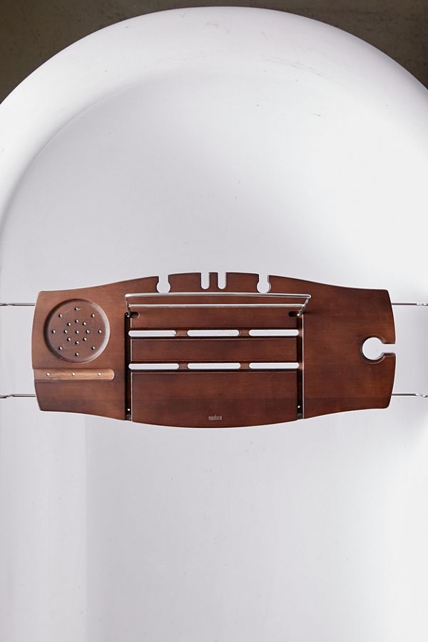 Me Time Bamboo Bath Tray Caddy Urban Outfitters