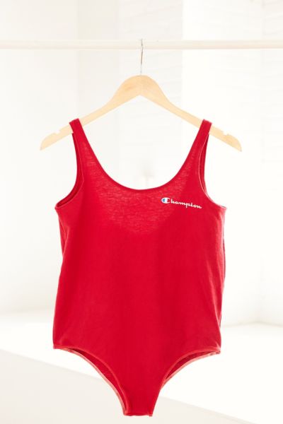 red champion bodysuit