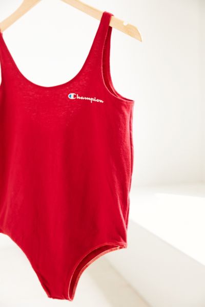 red champion bodysuit