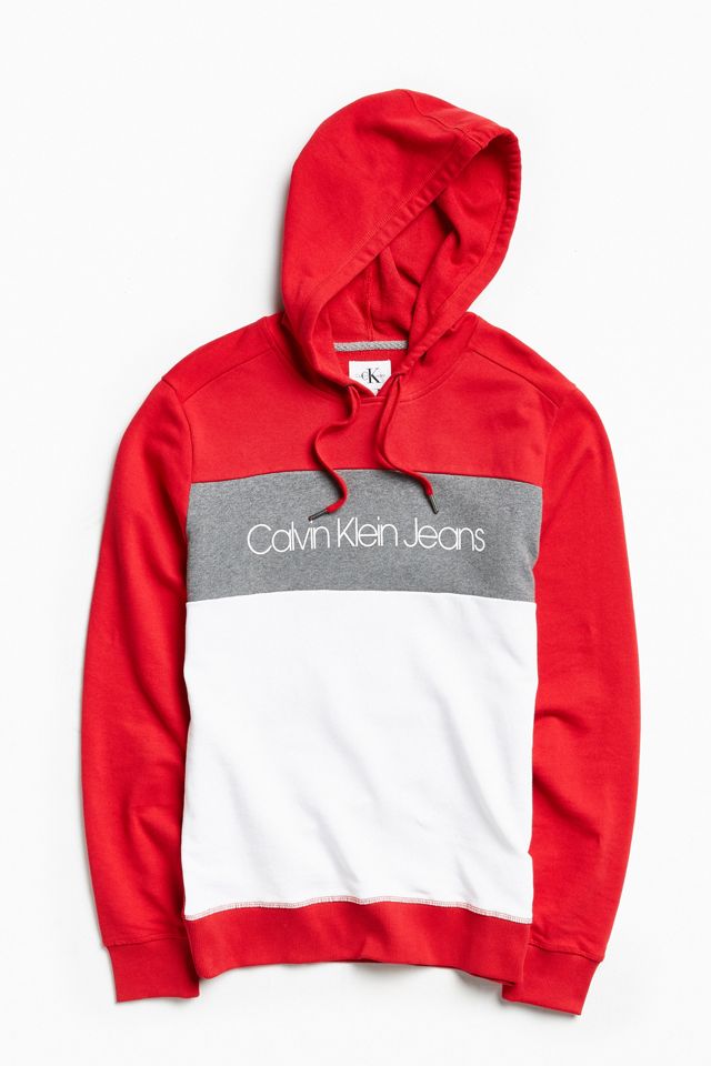 Calvin Klein Colorblocked Hoodie Sweatshirt | Urban Outfitters