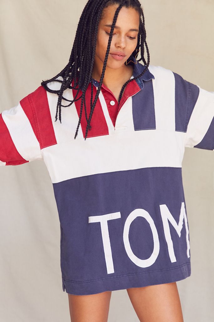 Vintage Tommy Hilfiger ‘90s Oversized Colorblocked Rugby Shirt Urban