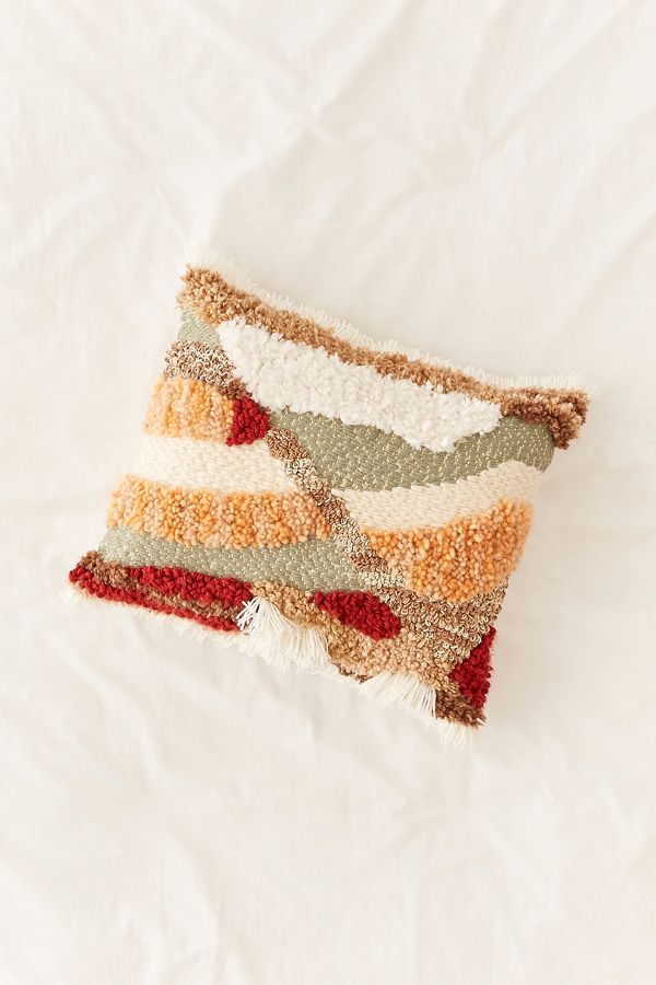 Mountain Fringe Shag Throw Pillow Urban Outfitters
