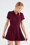 UO Bellina Button-Down Shirt Romper #4