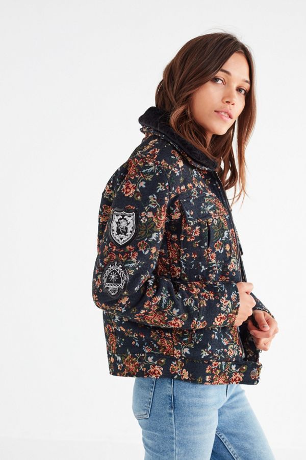 BLANKNYC Tapestry Flight Jacket Urban Outfitters