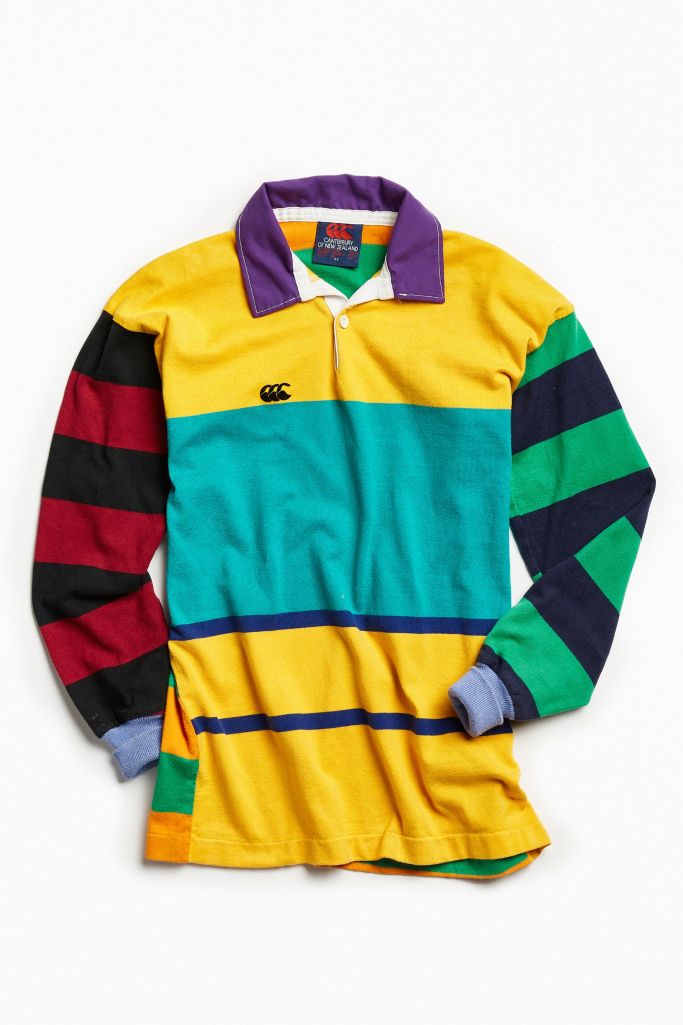 Vintage Canterbury New Zealand Multi Stripe Rugby Shirt | Urban Outfitters