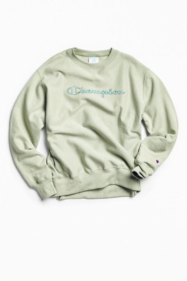 Champion & Urban Outfitters Script Logo Crew Neck Sweatshirt | Urban ...